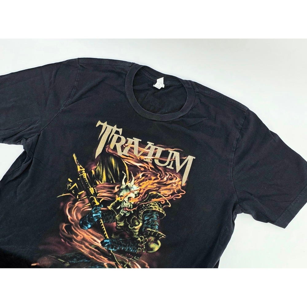 Trivium Band T-Shirt Goth Silence In The Snow 2016 Tour Size XL Mens Black Metal